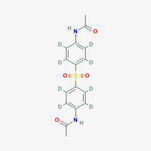 molecular formula C16H16N2O4S B016657 4,4'-Di-N-acetylamino-diphenylsulfone-d8 CAS No. 557794-37-3