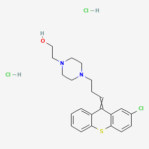 molecular formula C22H27Cl3N2OS B1665716 Clopenthixol dihydrochloride CAS No. 633-59-0