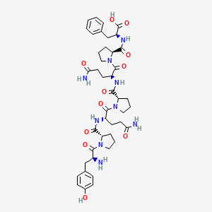 molecular formula C43H57N9O11 B1665717 alpha-Gliadin (43-49) CAS No. 107936-65-2