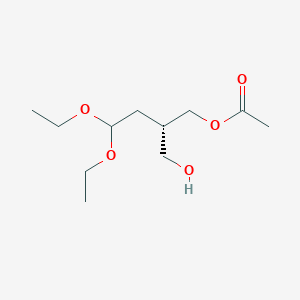 molecular formula C11H22O5 B166572 (S)-4,4-diethoxy-2-(hydroxymethyl)butyl acetate CAS No. 134665-24-0