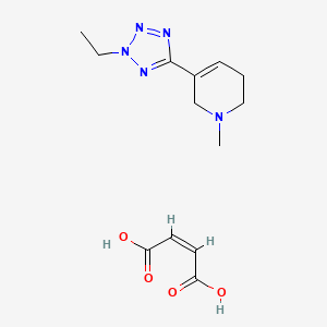 molecular formula C13H19N5O4 B1665748 Alvameline maleate CAS No. 219581-36-9