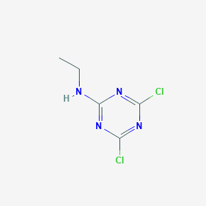 molecular formula C5H6Cl2N4 B166575 4,6-Dichloro-N-ethyl-1,3,5-triazin-2-amine CAS No. 3440-19-5