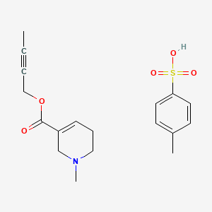 molecular formula C18H23NO5S B1665755 槟榔碱丁-2-炔基酯甲苯磺酸盐 CAS No. 119630-77-2