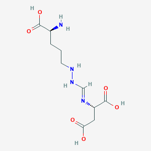 molecular formula C10H18N4O6 B1665766 ((E)-(2-((S)-4-氨基-4-羧基丁基)腙)甲基)-L-天冬氨酸 CAS No. 2387-71-5