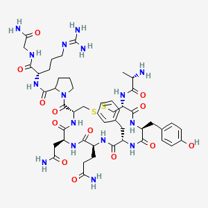 molecular formula C49H70N16O13S2 B1665770 丙氨酸-精氨酸加压素 CAS No. 115699-79-1