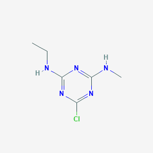 molecular formula C6H10ClN5 B166578 2-氯-4-甲基氨基-6-乙基氨基-S-三嗪 CAS No. 3084-92-2