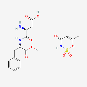 molecular formula C18H23O9N3S<br>C18H23N3O9S B1665785 Aspartame Acesulfame CAS No. 106372-55-8