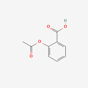 molecular formula C9H8O4<br>C9H8O4<br>CH3COOC6H4COOH B1665792 Aspirin CAS No. 50-78-2