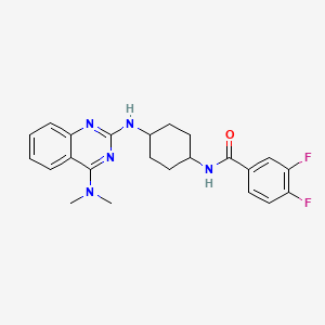molecular formula C23H25F2N5O B1665811 N-[4-[[4-(dimethylamino)quinazolin-2-yl]amino]cyclohexyl]-3,4-difluorobenzamide CAS No. 509118-03-0