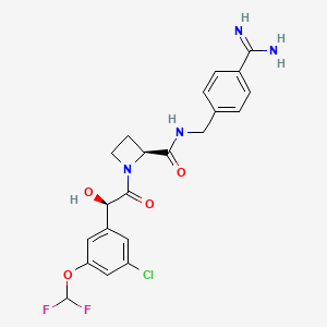 molecular formula C21H21ClF2N4O4 B1665812 (2R)-Atecegatran CAS No. 917904-13-3