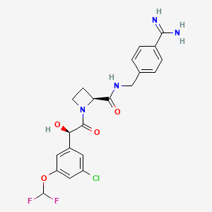 molecular formula C21H21ClF2N4O4 B1665812 Atecegatran CAS No. 917904-13-3
