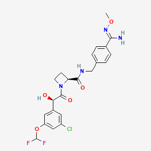 molecular formula C22H23ClF2N4O5 B1665813 Atecegatran metoxil CAS No. 433937-93-0