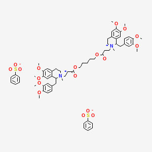 molecular formula C59H78N2O15S2+ B1665828 Atracurium besylate CAS No. 64228-81-5