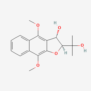 molecular formula C17H20O5 B1665842 Avicenol A CAS No. 265321-76-4