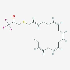 molecular formula C21H29F3OS B1665854 1,1,1-Trifluoro-3-[[(2E,6Z,9Z,12Z,15Z)-octadeca-2,6,9,12,15-pentenyl]thio]-2-propanone CAS No. 300553-18-8