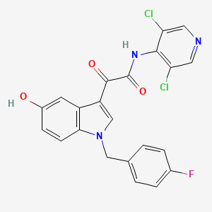 molecular formula C22H14Cl2FN3O3 B1665857 Awd 12-281 CAS No. 257892-33-4