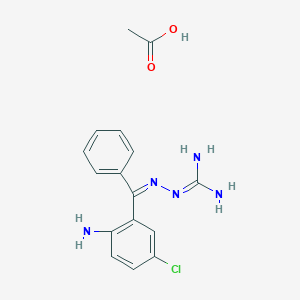 Acetic acid, 2-(((2-amino-5-chlorophenyl)-phenylmethylidene)amino)guanidine