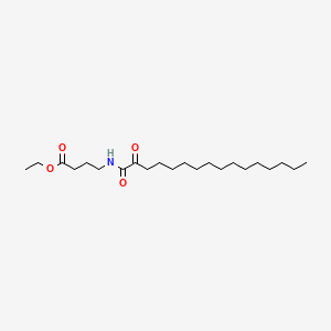 molecular formula C22H41NO4 B1665862 Butanoic acid, 4-((1,2-dioxohexadecyl)amino)-, ethyl ester CAS No. 873079-69-7