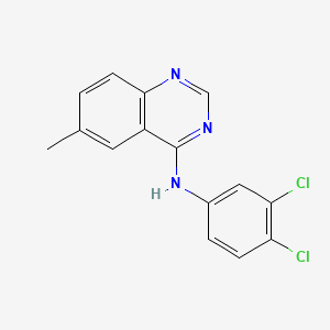 molecular formula C15H11Cl2N3 B1665863 4-Quinazolinamine, N-(3,4-dichlorophenyl)-6-methyl- CAS No. 824431-12-1