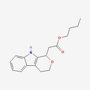 molecular formula C17H21NO3 B1665875 Pyrano(3,4-b)indole-1-acetic acid, 1-butyl-1,3,4,9-tetrahydro- CAS No. 41339-75-7