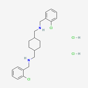 molecular formula C22H29Cl3N2 B1665883 trans-1,4-Bis(2-dichlorobenzylaminoethyl)cyclohexane hydrochloride CAS No. 366-93-8
