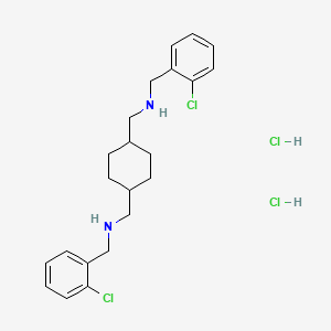 1,4-Cyclohexanedimethanamine, N,N'-bis((2-chlorophenyl)methyl)-, dihydrochloride, trans-