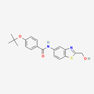 molecular formula C19H20N2O3S B1665890 4-(tert-Butoxy)-N-(2-(hydroxymethyl)benzo[d]thiazol-5-yl)benzamide CAS No. 790689-76-8