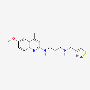 N-(6-methoxy-4-methylquinolin-2-yl)-N'-(thiophen-3-ylmethyl)propane-1,3-diamine