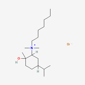 molecular formula C19H40BrNO B1665895 Dimethylheptyl(1-hydroxy-p-menth-2-yl)ammonium bromide CAS No. 20091-61-6