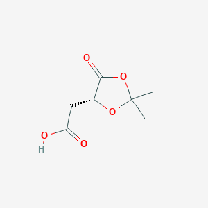 molecular formula C7H10O5 B016659 (R)-(-)-2,2-Dimethyl-5-oxo-1,3-dioxolane-4-acetic acid CAS No. 113278-68-5