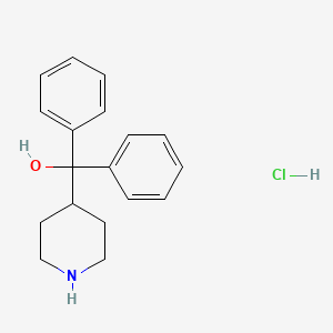 molecular formula C18H22ClNO B1665904 Azacyclonol hydrochloride CAS No. 1798-50-1