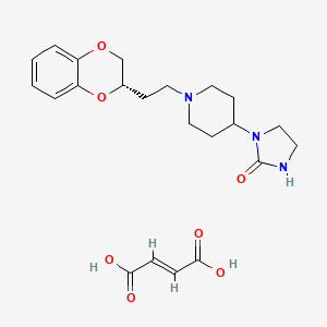 molecular formula C22H29N3O7 B1665914 阿扎洛xan富马酸盐 CAS No. 86116-60-1