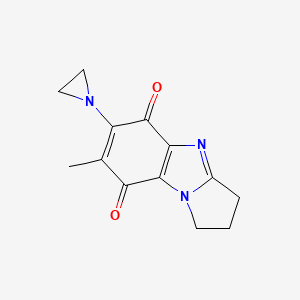 molecular formula C13H13N3O2 B1665917 6-(1-Aziridinyl)-2,3-dihydro-7-methyl-1H-pyrrolo(1,2-a)benzimidazole-5,8-dione CAS No. 135513-52-9