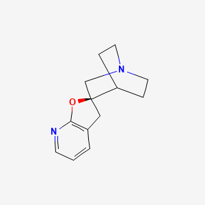 B1665928 Spiro[1-azabicyclo[2.2.2]octane-3,2'(3'H)-furo[2,3-b]pyridine], (2'R)- CAS No. 220099-91-2