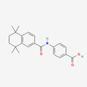 molecular formula C22H25NO3 B1665941 4-{[(5,5,8,8-Tetramethyl-5,6,7,8-tetrahydronaphthalen-2-yl)carbonyl]amino}benzoic acid CAS No. 102121-60-8