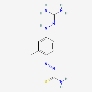 molecular formula C9H13N7S B1665951 Toluquinone-guanylhydrazone-thiosemicarbazone CAS No. 127564-71-0