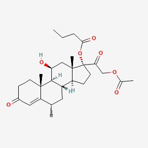molecular formula C28H40O7 B1665958 Amebucort CAS No. 83625-35-8