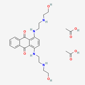 molecular formula C24H32N4O6 B1665965 Anthracenedione diacetate CAS No. 70711-40-9