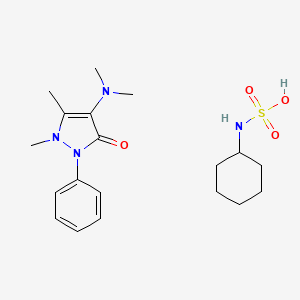 molecular formula C19H30N4O4S B1665987 Aminophenazone cyclamate CAS No. 747-30-8