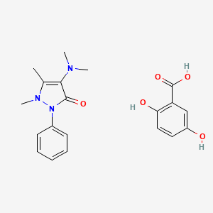 molecular formula C20H23N3O5 B1665988 氨基苯甲双酮龙胆酸盐 CAS No. 93841-78-2