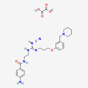 molecular formula C28H37N7O6 B1665991 Aminopotentidine oxalate CAS No. 140873-27-4