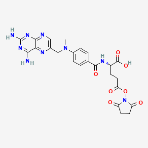 molecular formula C24H25N9O7 B1665997 aminopterin N-hydroxysuccinimide ester CAS No. 98457-88-6
