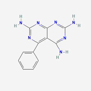 molecular formula C12H11N7 B1666023 Ampyrimine CAS No. 5587-93-9