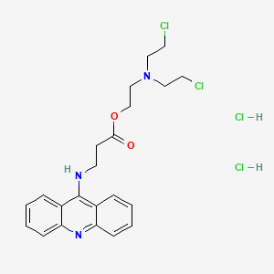 molecular formula C22H27Cl4N3O2 B1666028 Amustaline Dihydrochloride CAS No. 210584-54-6