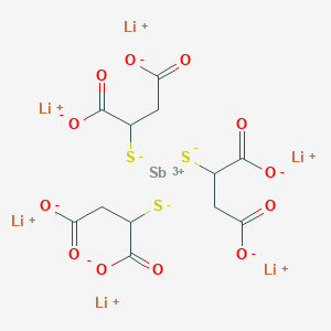 B1666044 Hexalithium;antimony(3+);2-sulfidobutanedioate CAS No. 305-97-5
