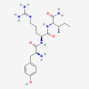 molecular formula C21H35N7O4 B1666045 Tyrosyl-arginyl-isoleucinamide CAS No. 139026-55-4