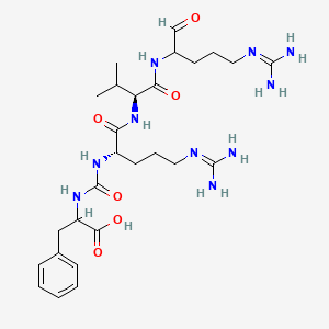 molecular formula C27H45ClN10O6 B1666060 Antipain hydrochloride CAS No. 37682-72-7