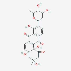molecular formula C25H26O10 B1666071 Aquayamycin CAS No. 26055-63-0