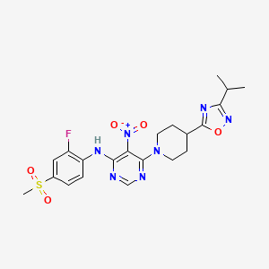 molecular formula C21H24FN7O5S B1666077 AR 231453 CAS No. 733750-99-7