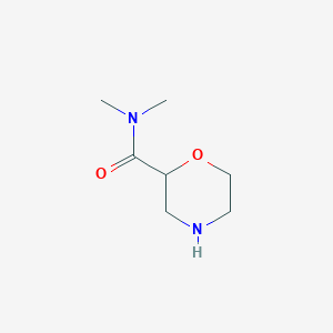 molecular formula C7H14N2O2 B166608 N,N-二甲基吗啉-2-甲酰胺 CAS No. 135072-23-0